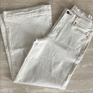 a.n.a Cream High-Rise Wide Leg Jeans